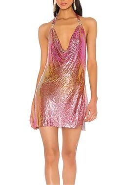 SUPERDOWN Paula Drape Mini Dress in Red